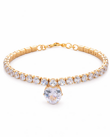 Rhinestone Collar with Heart Pendant for Dogs & Cats – Sparkling Glamour-Look Jewelry Collar