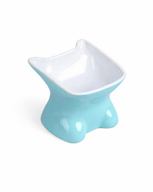 Elevated Ceramic Bowl with Slanted Opening – Stylish Food Bowl for Dogs and Cats