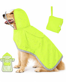Wasserdichter Hunde-Regenmantel mit Kapuze & transparentem Sichtschutz