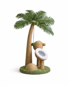 Tropischer Katzen-Kletterbaum im Palmen-Design