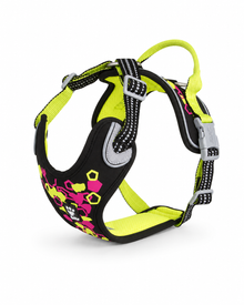 Hurtta Weekend Warrior Neon-Geschirr - Auffälliges Hundegeschirr für Alltag & Outdoor