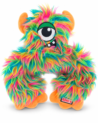 KONG Frizzles Frazzle M– flauschiges Monster-Spielzeug mit Quietscher & Knisterfolie