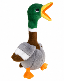 KONG Shakers Honkers Ente Plüschspielzeug für Hunde mit tiefem Quietscher