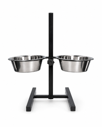 Futter- & Trinkschale Edelstahl mit T-Ständer für Hunde – Ø 21 cm, 1,75 l