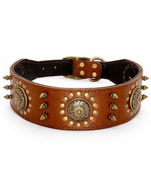 Studded Dog Collar - Extra Wide & Sturdy