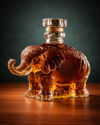 Elefanten-Whiskyflasche aus Glas – Dekorative Spirituosenflasche 350 ml