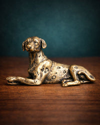 Hunde-Dekofigur aus Messing