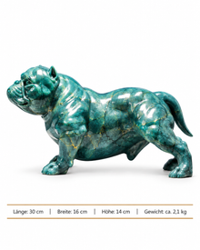 Bulldoggen Dekofigur aus Kupfer (Small/Large) – Edle Messing-Statue für Wohnzimmer