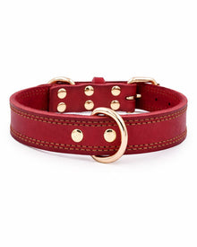 Leather dog collar made of cowhide