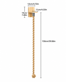 Wall-mounted climbing set for cats made of pine wood