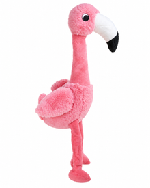 KONG Shakers Honkers Flamingo Plüschspielzeug für Hunde mit tiefem Quietscher