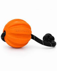 Dog Comets Swift Tuttle with Rope - Robust Natural Rubber Ball for Dogs, Ø 6 cm 🐾