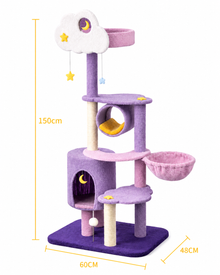 Large Cat Scratching Post with Jumping Platforms & Play Fun