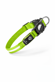 IPX7 Leuchthalsband für Hunde – wasserdicht & Tracker-/AirTag-Halter, USB-C, 3 Lichtmodi