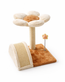 Cat climbing frame with flower-shaped bed