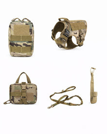 Tactical Dog Harness & Leash Set (5-piece)