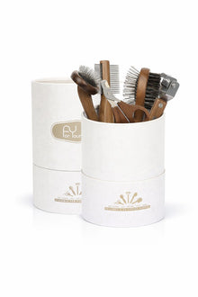 Fell-Pflege-Set / Natürliches Grooming-Set aus Holz für Haustiere