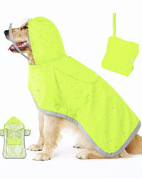 Waterproof Dog Raincoat with Hood & Transparent Visor