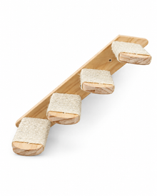 Katzen-Wandkletterset aus Kiefernholz – Hängematte & Sisal-Treppe