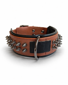 Dog Collar "Rockstar Spikes" - Leather Collar with Studs for a Strong Look