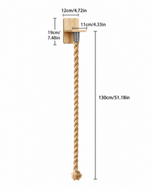 Wall-mounted climbing set for cats made of pine wood