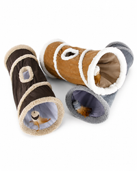 AFP - Lambswool Find Me Cat Tunnel – weicher Katzentunnel mit Knistern & Glöckchen