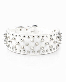 Studded PU dog collar