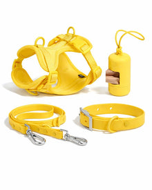 Hundegeschirr + Halsband + Leine (PVC) - robust & wasserfest