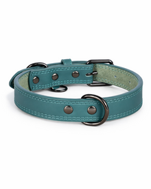Premium Leather Dog Collar with Double D-Ring – Soft, Robust & Stylish