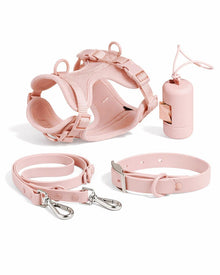 Hundegeschirr + Halsband + Leine (PVC) - robust & wasserfest