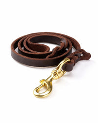 Leather dog leash made of high-quality top grain leather – robust, grippy & stylish