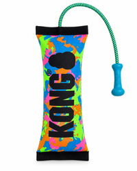 KONG Bunji High-Viz Bumper – Weitwurf-Apportierspielzeug mit Bungee-Seil