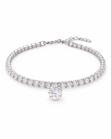 Rhinestone Collar with Heart Pendant for Dogs & Cats – Sparkling Glamour-Look Jewelry Collar