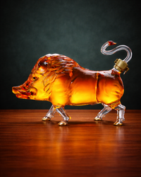 Zodiac Pig Glass Bottle 750 ml – Decorative Wine Bottle in Pig Shape