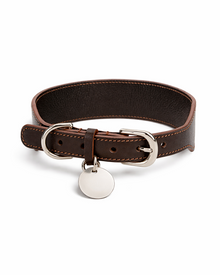 Edles Leder-Hundehalsband & Leine Set mit Kotbeutelspender