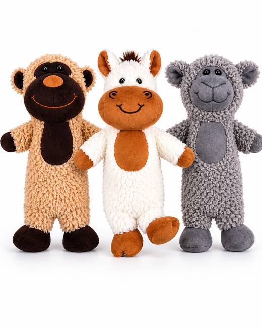 AFP Lambswool Cuddle Crackler – soft dog toy with crackle bottle 🐾