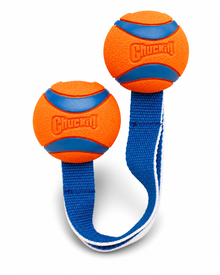 Chuckit! Ultra Duo Tug – Double Ball Tug Toy for Dogs, S–M 🐾