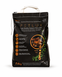 PETLUX Cassava Tofu Katzenstreu White Tea – pflanzliche Premium-Streu für automatische Katzentoiletten