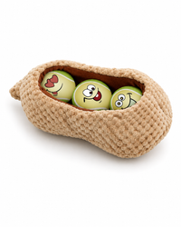 AFP Meta Ball Ball Set with Peanut Pod – 3 Squeaky Dog Balls in Crinkly Peanut Shell 🐾🥜