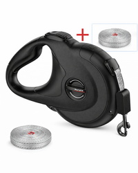 ReflexiFlex Dog Leash 4 m – Retractable Leash with Reflective Tape & One-Hand Stop