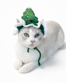 Weihnachtszauber Haustiermütze – Handgehäkelte Katzen- & Hundemütze als Weihnachtsbaum oder Elch