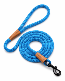 Nylon dog leash for medium and large dogs – robust, soft & easy to grip in purple