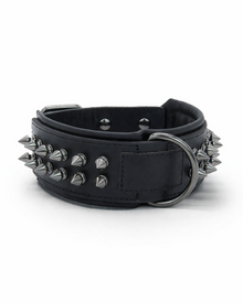 Dog Collar "Rockstar Spikes" - Leather Collar with Studs for a Strong Look