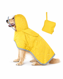Wasserdichter Hunde-Regenmantel mit Kapuze & transparentem Sichtschutz