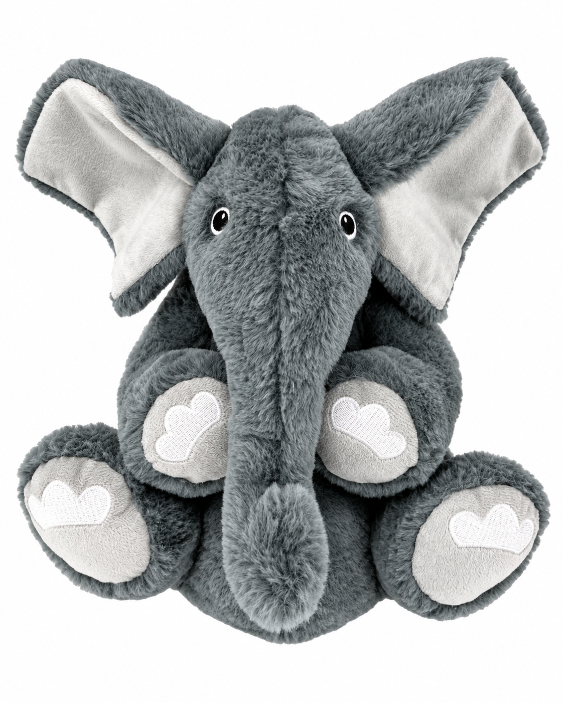 KONG Comfort Kiddos Elefant graues Plüschtier für Hunde mit herausnehmbarem Squeaker