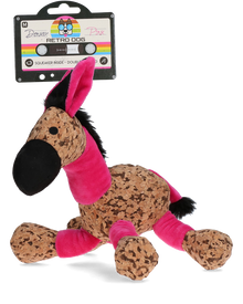 RetroDog Donkey - Weiches Hundespielzeug im Retro-Look mit Quietscher