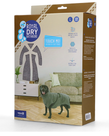 Royal Dry Bademantel - Saugfähiger Mikrofaser-Hundebademantel