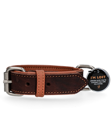 Spotted Pro Lederhalsband - Hochwertig & mit QR- & NFC-Hundemarke
