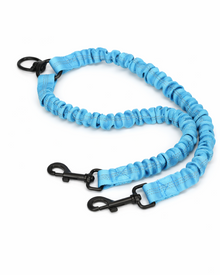 2-in-1 Doppel-Kuppler für Hunde – elastische Verbindungsleine mit Drehgelenk