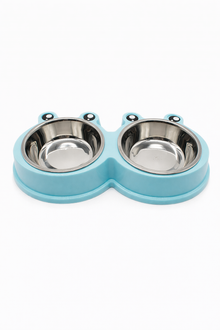 Double Bowl for Dogs & Cats – Stainless Steel & ABS